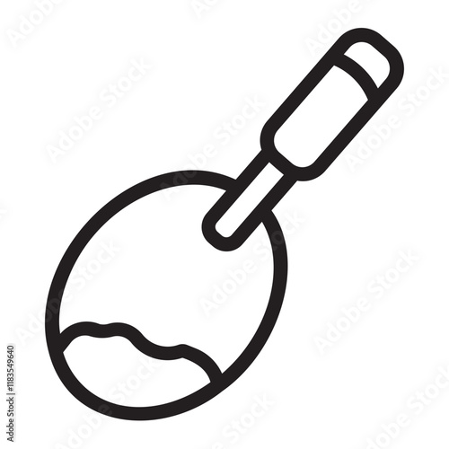 Trowel line icon