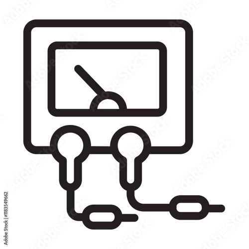 voltmeter line icon