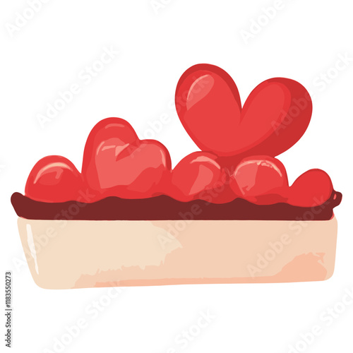 Valentine's heart food heart-shaped vector