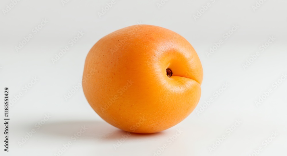 Fresh Ripe Apricot Fruit Single Isolated White Background Fresh Ripe Apricot Fruit Single Isolated White Background