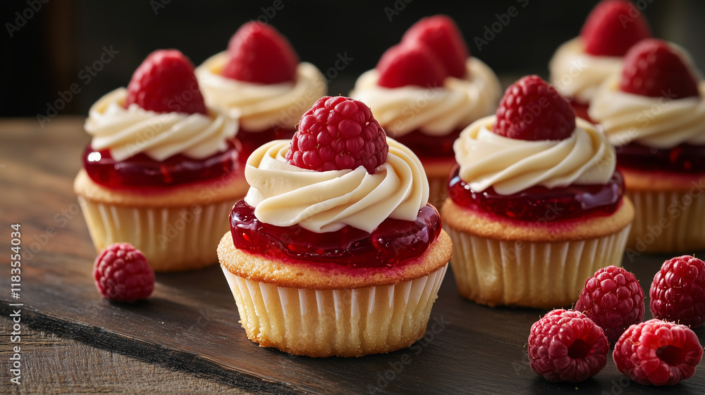 Elegant Raspberry Cupcakes with Buttercream Swirls Elegant Raspberry Cupcakes with Buttercream Swirls