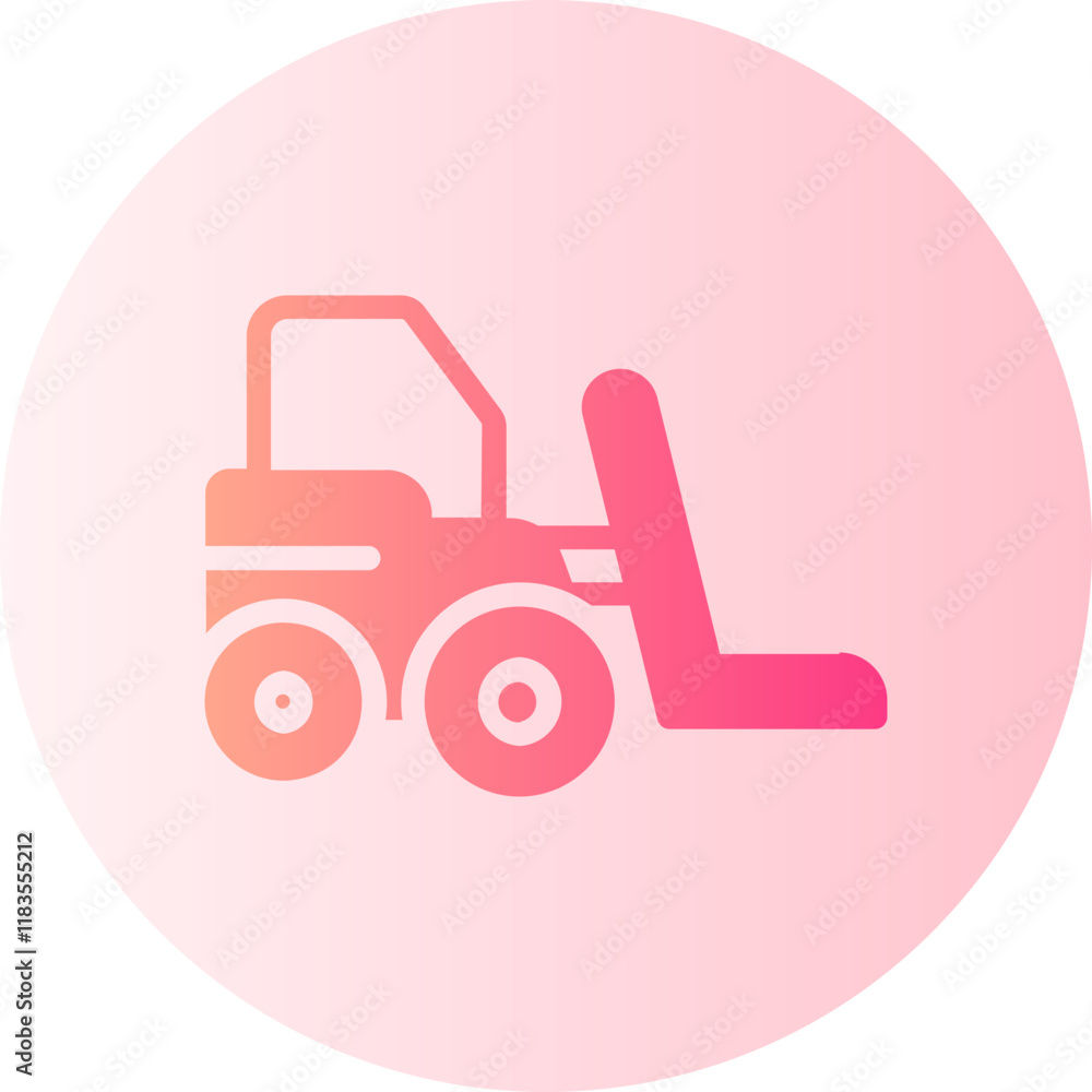Forklift gradient icon