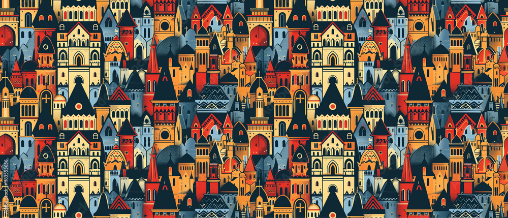 Obraz premium seamless repeating pattern graphic