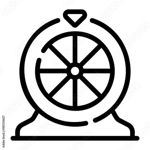fortune wheel Line Icon