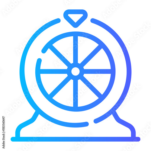 fortune wheel Line Gradient Icon