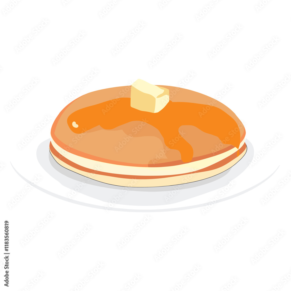 Pancake pancakes plate illustration vector Pancake pancakes plate illustration vector