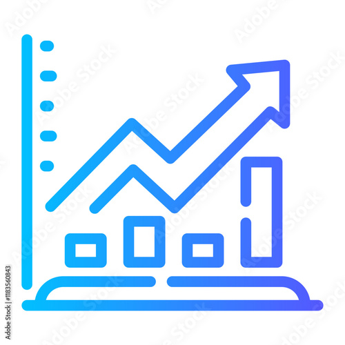 statistics Line Gradient Icon