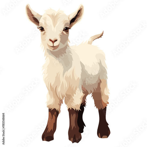 Baby goat illustration animal livestock vector