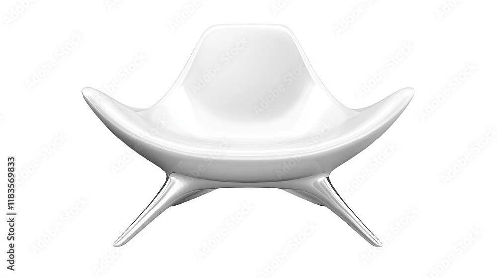 Striking contrast, a white chair against black background in minimalist interior design Striking contrast, a white chair against black background in minimalist interior design