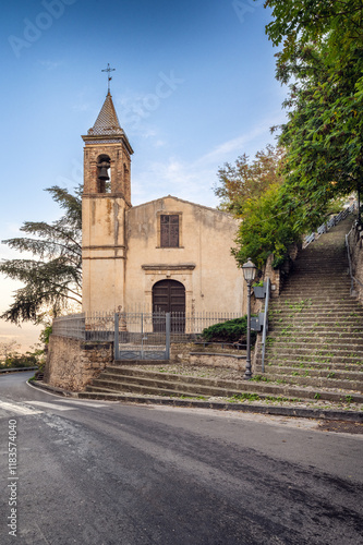 Front view of the church of the Santissimo Crocifisso in Centuripe in Sicily photo