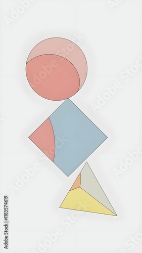 Modern Minimalist Geometric Shapes Wallpaper with Muted Bright Colors Free Download Modern Minimalist Geometric Shapes Wallpaper with Muted Bright Colors - GFXLoad