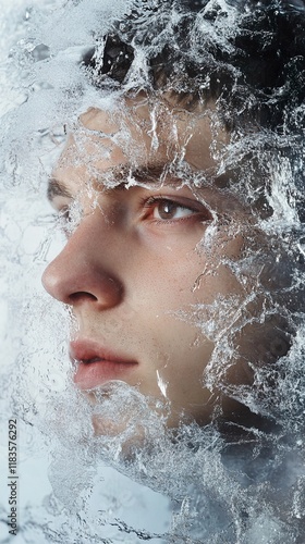 Frozen in Time: A Crystalline Portrait of Winter's Embrace photo