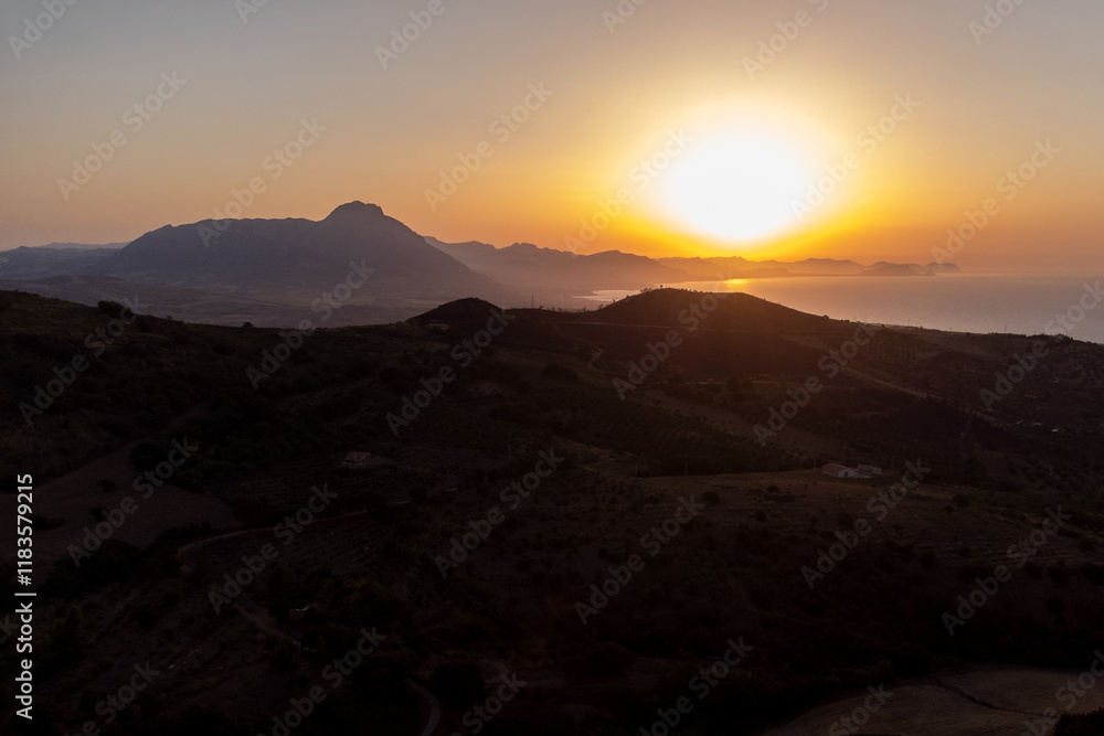 Sunset from Collesano - Sicily Sunset from Collesano - Sicily