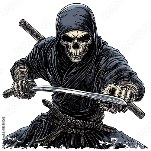 Skull Ninja Attacking photo