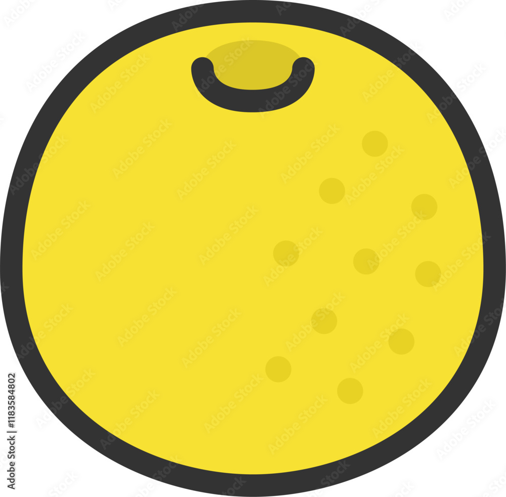 Fototapeta premium グレープフルーツのアイコン（線画カラー）のイラスト