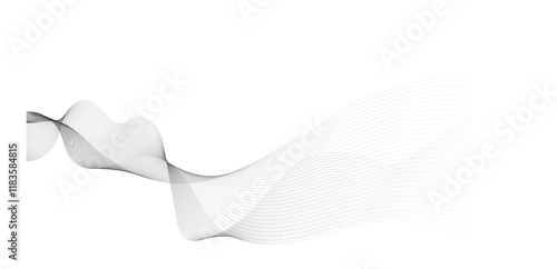 Abstract vector background with wavy lines minimalist background featuring a seamless blend of white and gray tones. The design is clean and modern, with subtle gradients and soft transitions that c
