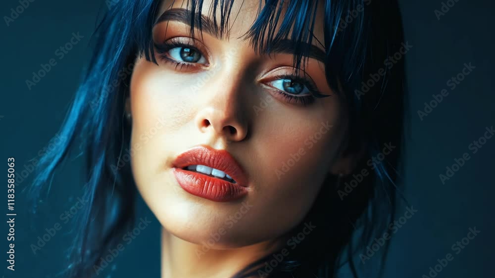 close up face portrait of charming multicultural woman smiling with light play background, cheerful and confident fashion studio portrait close up face portrait of charming multicultural woman smiling with light play background, cheerful and confident fashion studio portrait