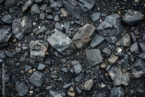Wallpaper Mural Photo of Grey asphalt rock ground debris. Background texture for backdrops or mapping Torontodigital.ca
