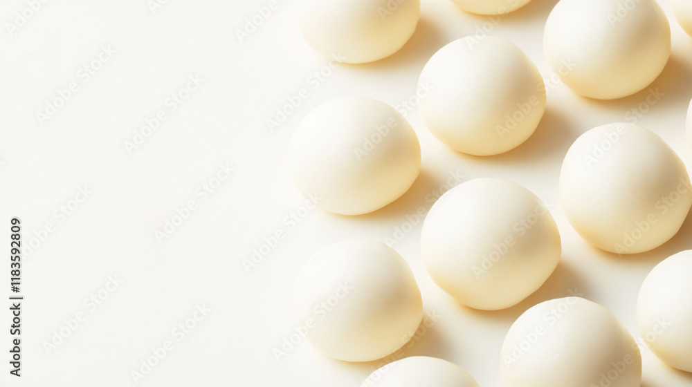 Close-up image of white tangyuan
