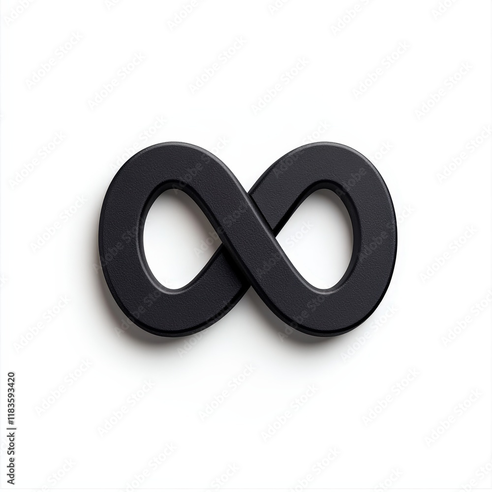 Black Infinity Symbol Isolated on White
Black Infinity Symbol Isolated on White