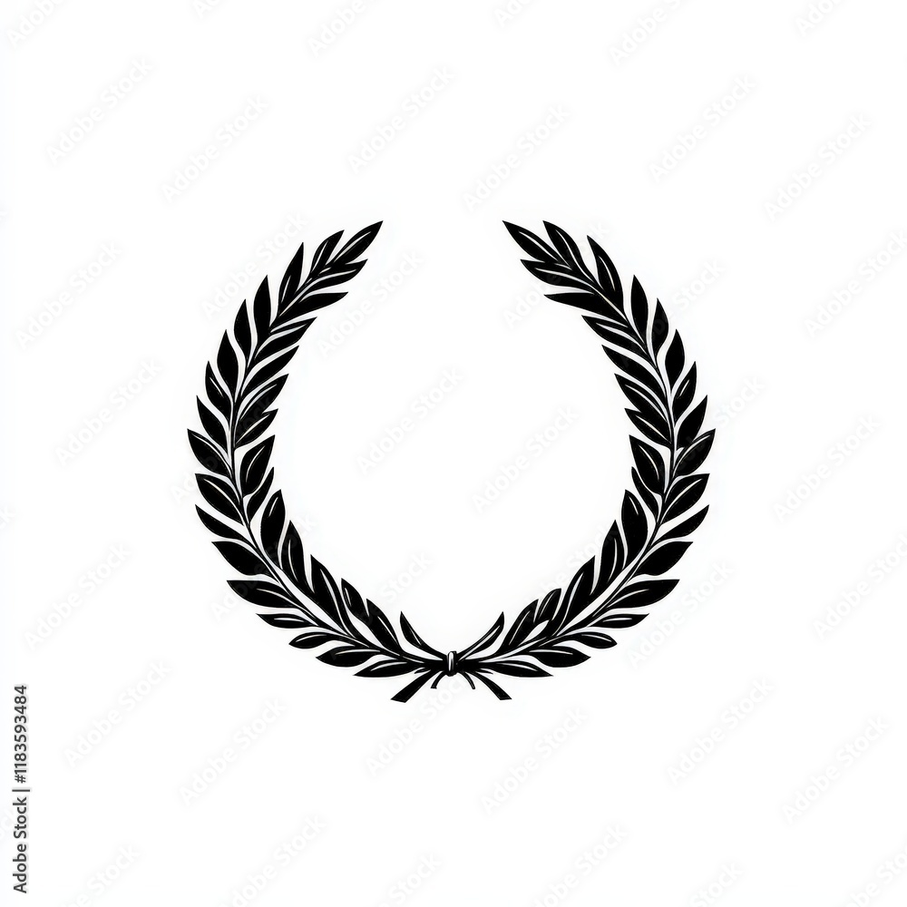 Black Laurel Wreath Symbol of Achievement
Black Laurel Wreath Symbol of Achievement