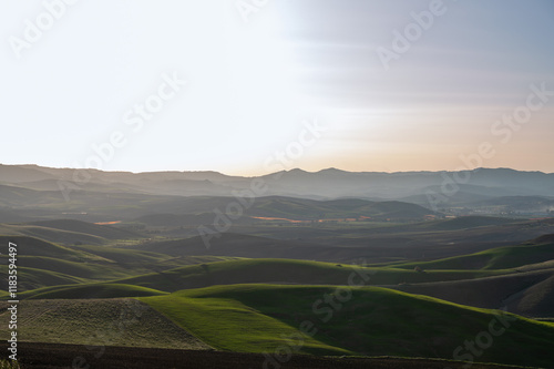 View of the Sicilian hinterland and countryside