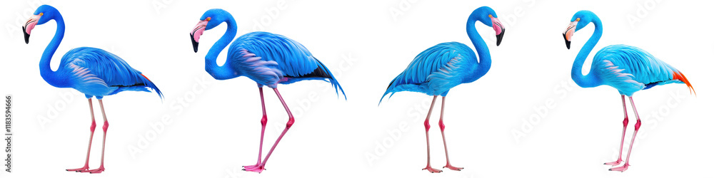 Obraz premium Vibrant Pink Flamingo Standing Tall and Graceful in Scenic Tropical Wetland Setting with Reflection in Calm Water Exotic and Colorful Wildlife Photography of Beautiful Bird in Natural Habitat