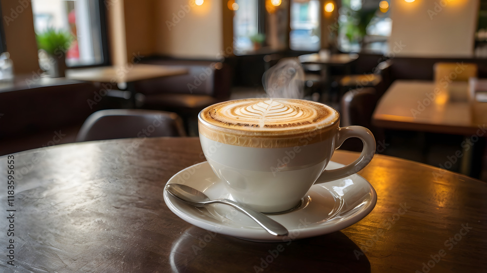 Fototapeta premium coffee in a cafe, ai generated
