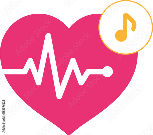 Heart wav music icon