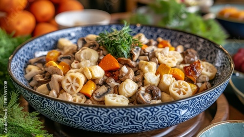 Roasted Vegetable Pasta Salad With Mushrooms photo