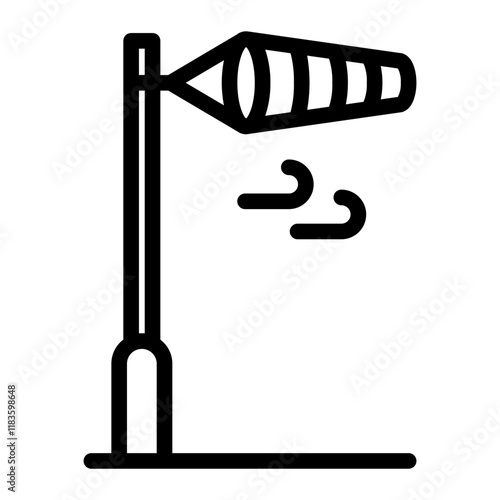 windsock Line Icon