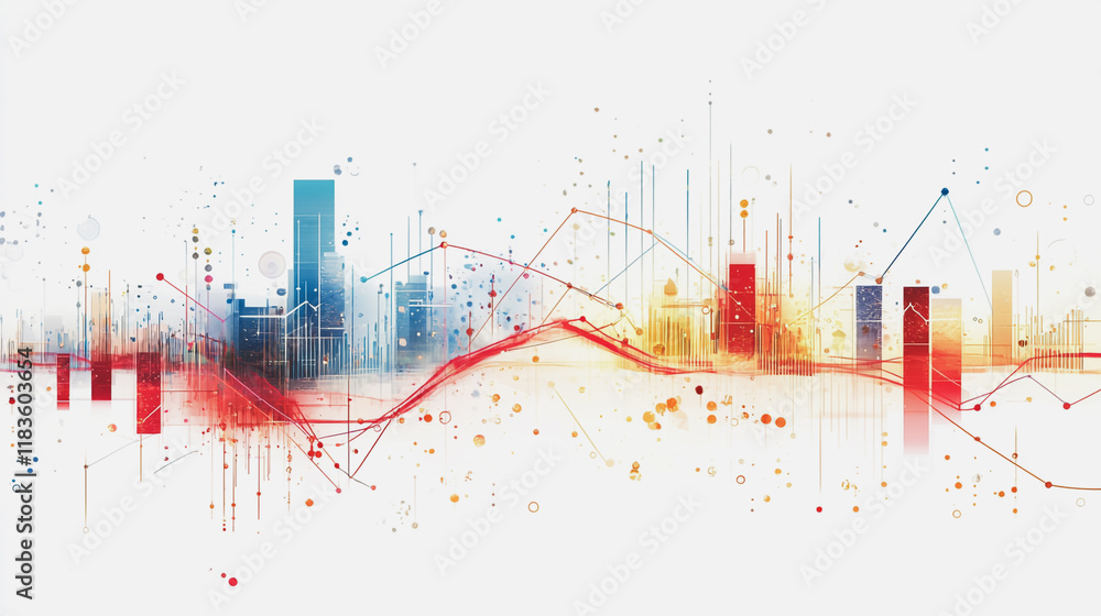 Abstract white background with Colorful charts and graphs with statistics to innovative analyze business potential and forecast future development of companies growth. Abstract white background with Colorful charts and graphs with statistics to innovative analyze business potential and forecast future development of companies growth.