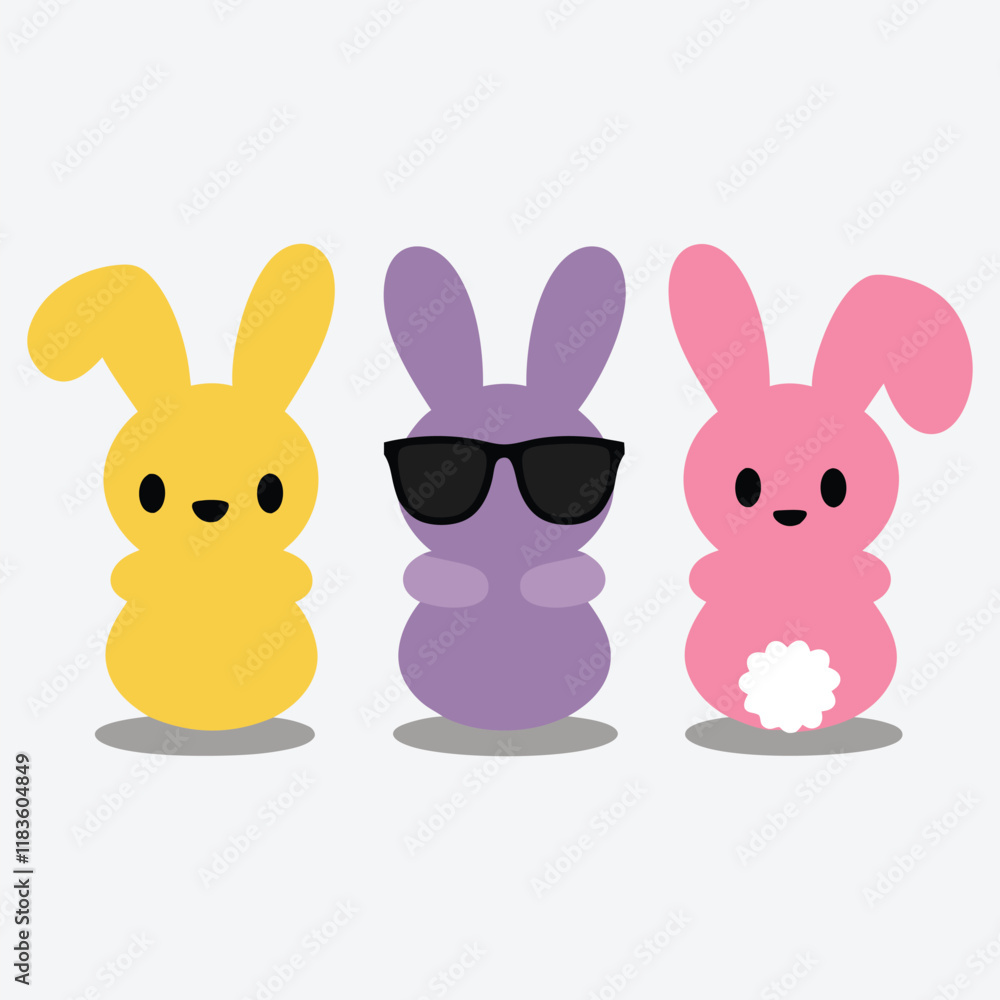 Fototapeta premium Rabbit T-Shirt Design. Easter Coquette Rabbit Bunny Design