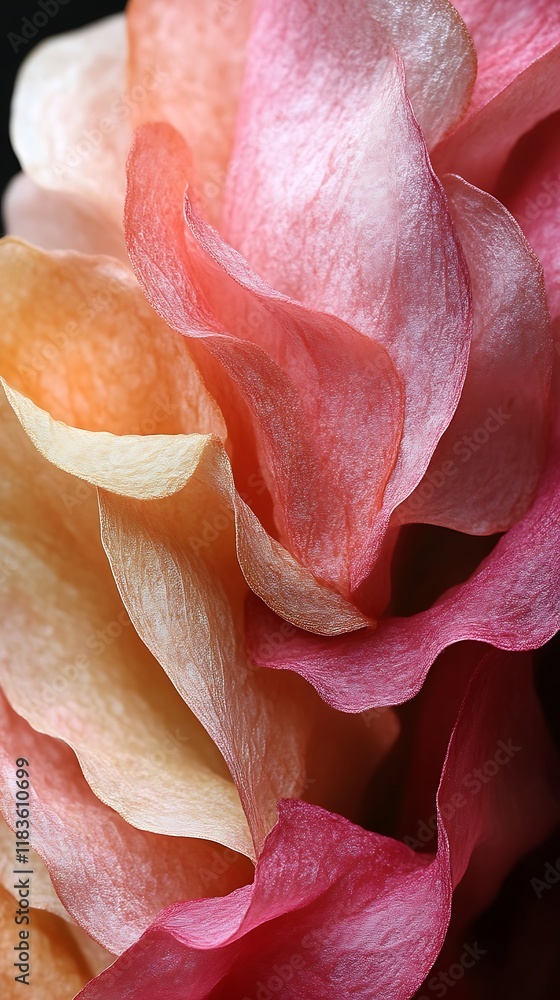 Close-up of pastel flower petals. Close-up of pastel flower petals.