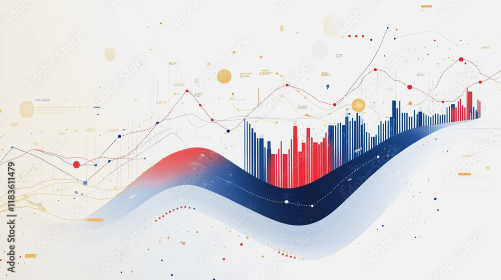 Abstract white background with Colorful charts and graphs with statistics to innovative analyze business potential and forecast future development of companies growth. Abstract white background with Colorful charts and graphs with statistics to innovative analyze business potential and forecast future development of companies growth.