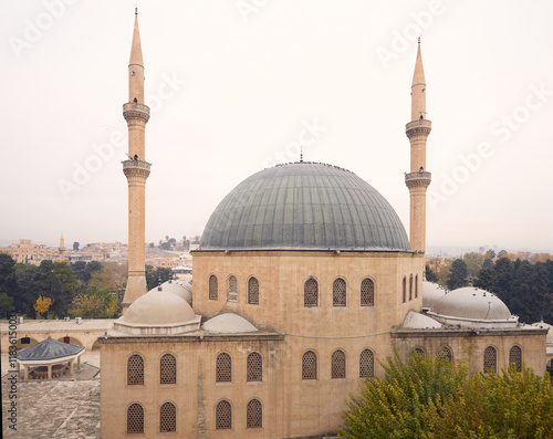 Dergah Park and Mosque Complex (Mevlid Halil mosque) in Sanliurfa city, Turkey