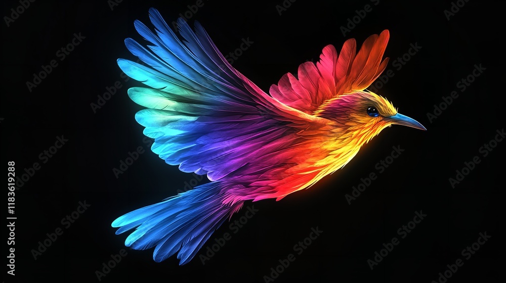Obraz premium a vivid photo of hummingbirds