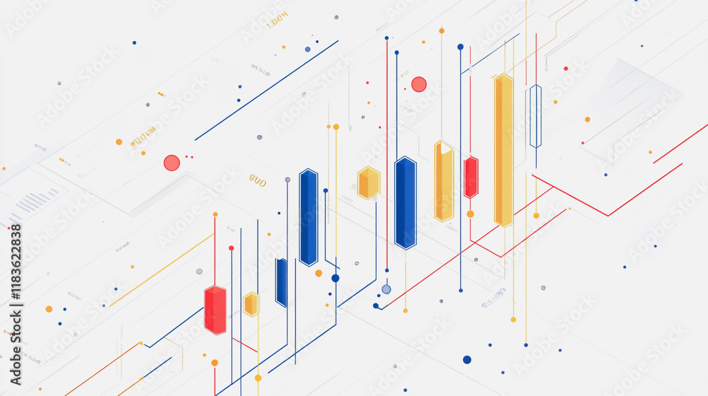 Abstract white background with Colorful charts and graphs with statistics to innovative analyze business potential and forecast future development of companies growth. Abstract white background with Colorful charts and graphs with statistics to innovative analyze business potential and forecast future development of companies growth.