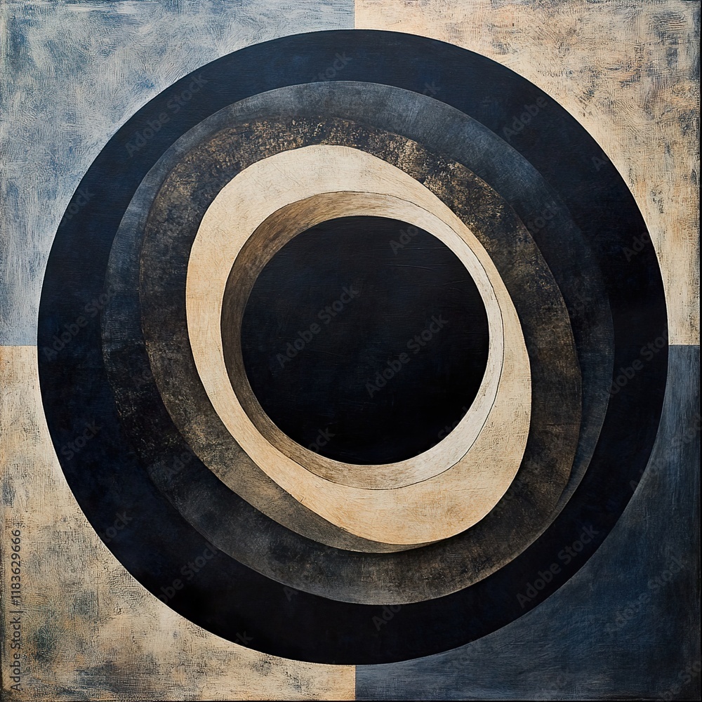 Abstract Concentric Circles: A Modern Art Painting Abstract Concentric Circles: A Modern Art Painting