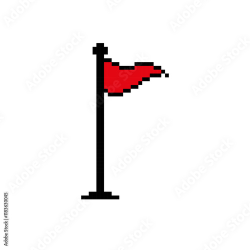 Pixel flag icon simple design
