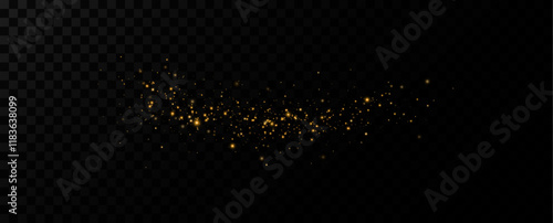 Shiny Golden Particles Golden dust.	