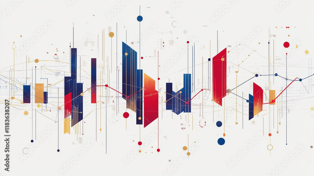 Obraz premium charts and graphs with statistics to innovative analyze business potential and forecast future development of companies growth.