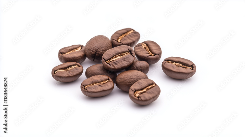 Coffee Beans Close-up: A scattering of roasted coffee beans, showcasing their rich brown color and intricate details, perfect for illustrating the essence of coffee and its aroma. Coffee Beans Close-up: A scattering of roasted coffee beans, showcasing their rich brown color and intricate details, perfect for illustrating the essence of coffee and its aroma.