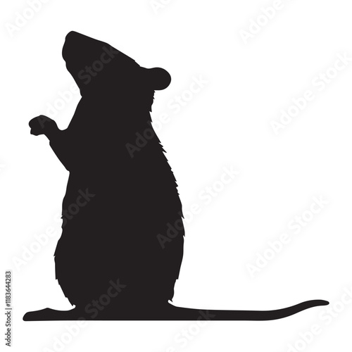 Rat silhouette vector illustration