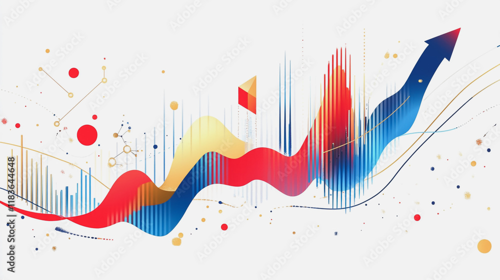 Obraz premium charts and graphs with statistics to innovative analyze business potential and forecast future development of companies growth.