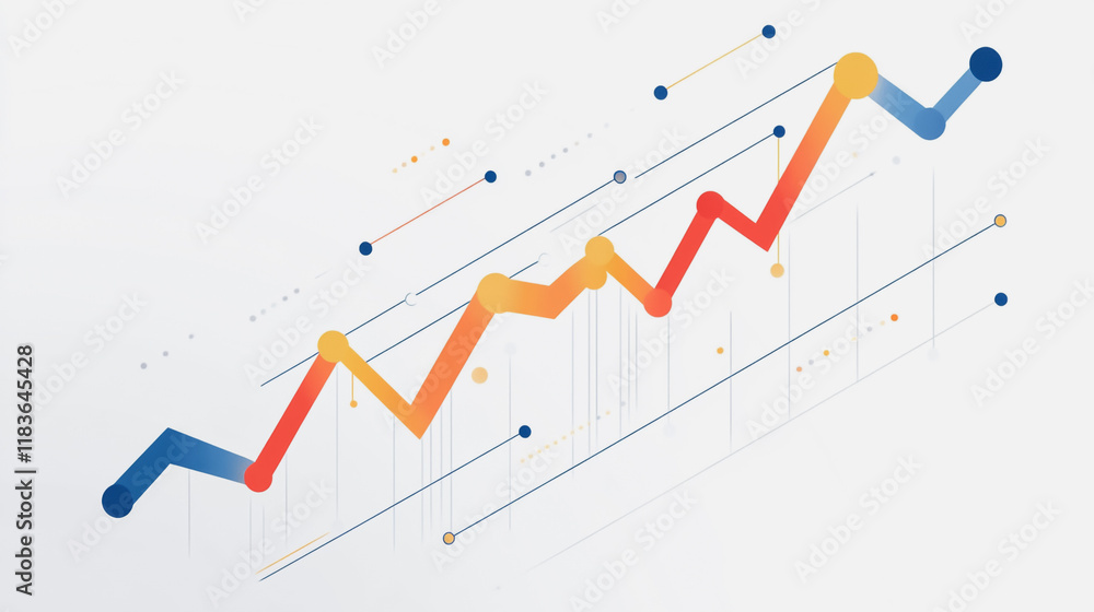 Obraz premium charts and graphs with statistics to innovative analyze business potential and forecast future development of companies growth.