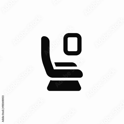 seat airplane comfort icon vector sign