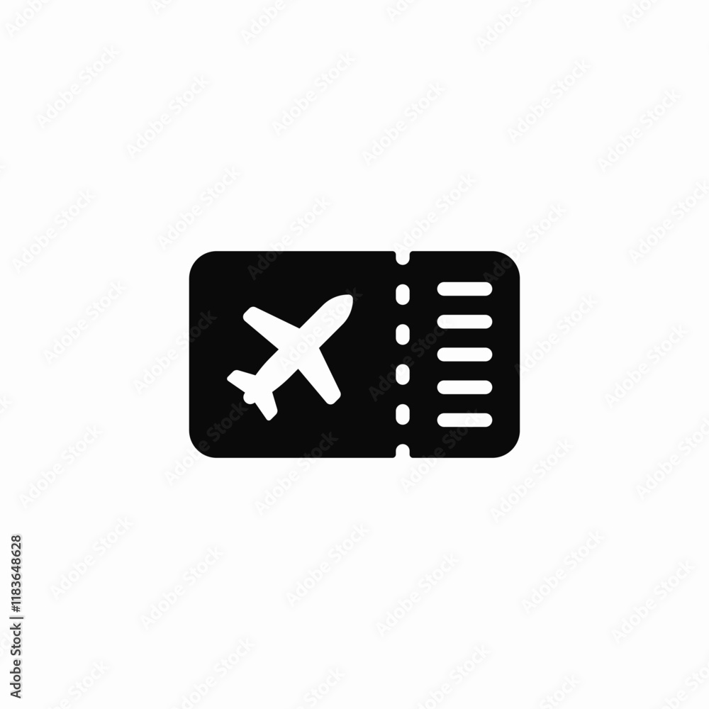 Obraz premium airline ticket booking icon vector sign