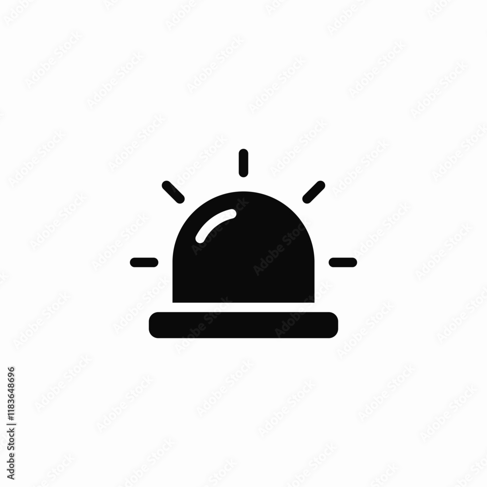 emergency light alert icon vector sign emergency light alert icon vector sign