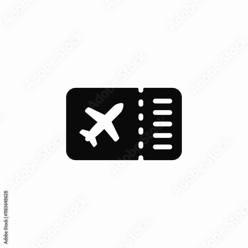 airline ticket booking icon vector sign